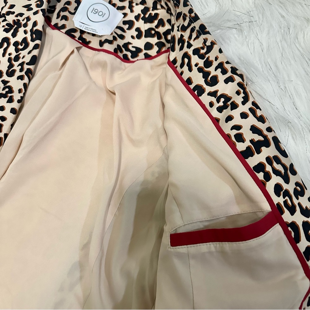 1901 Leopard Print One Button Blazer Jacket NEW - Picture 6 of 9